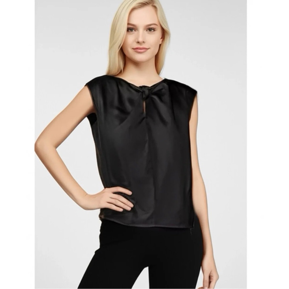Nine West Neck Twist Sleeveless Blouse